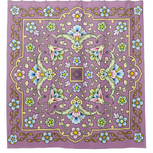 Arabic Floral Frame. Traditional Islamic Design. M Shower Curtain