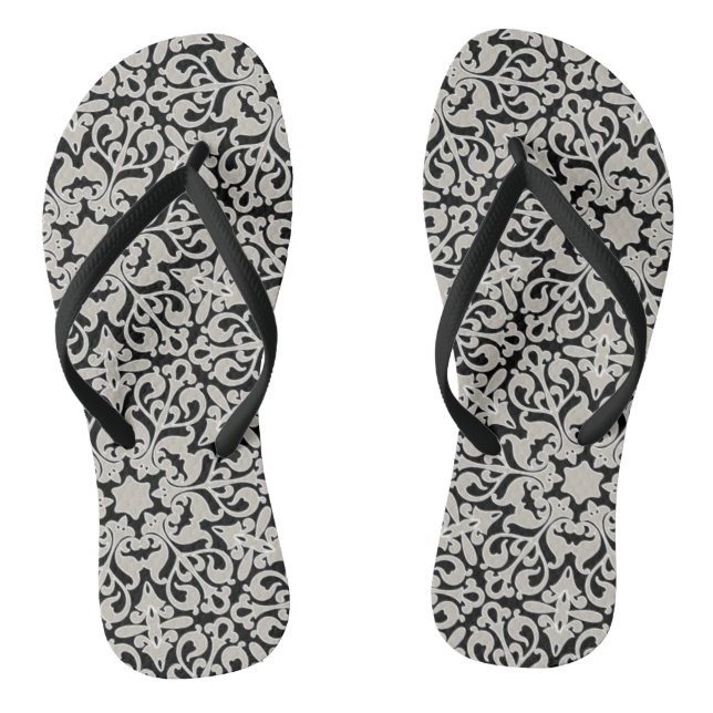 Arabic floral pattern jandals (Footbed)