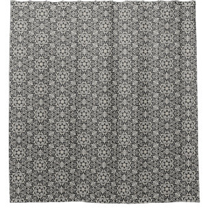 Arabic floral pattern shower curtain