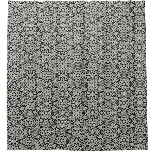 Arabic floral pattern shower curtain (Front)