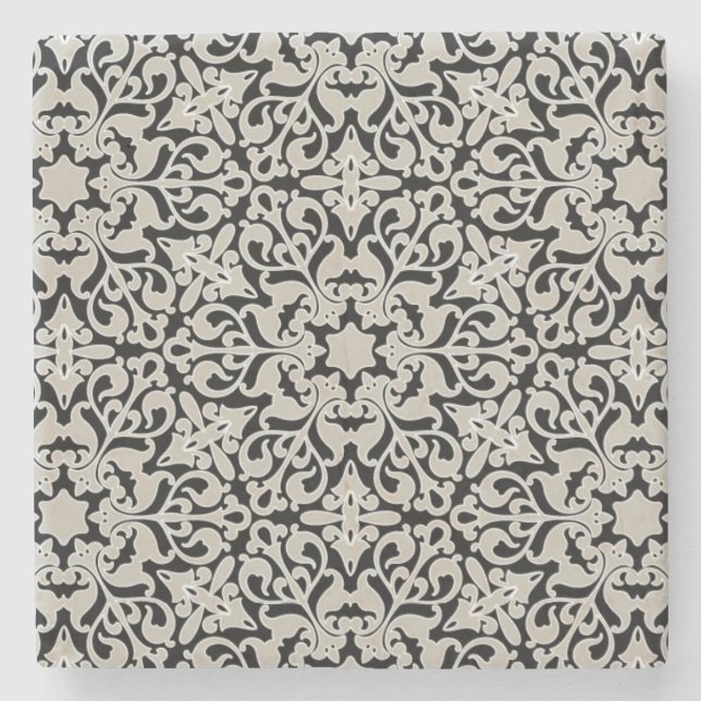 Arabic floral pattern stone coaster (Front)