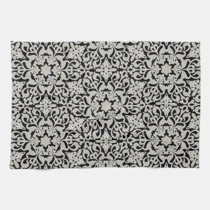 Arabic floral pattern tea towel