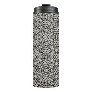 Arabic floral pattern thermal tumbler
