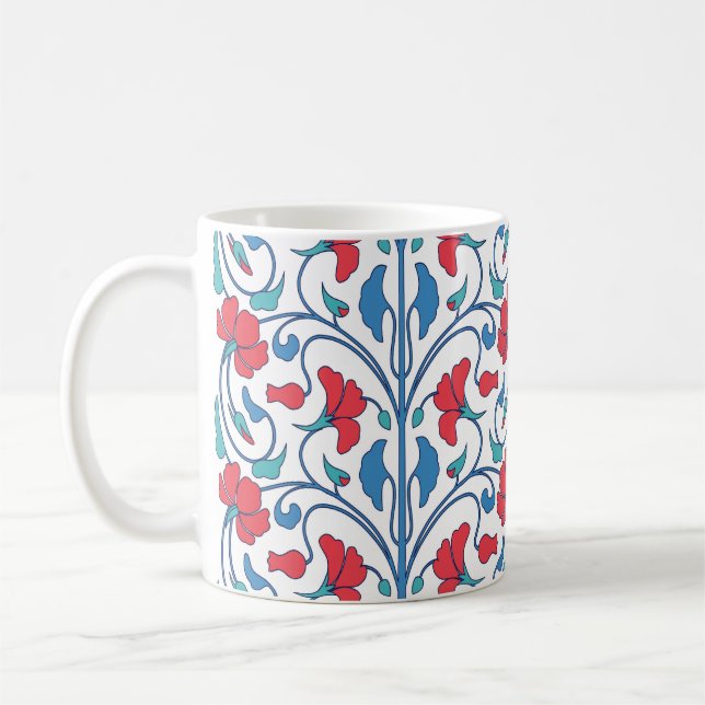 Arabic floral seamless vintage pattern. coffee mug (Left)