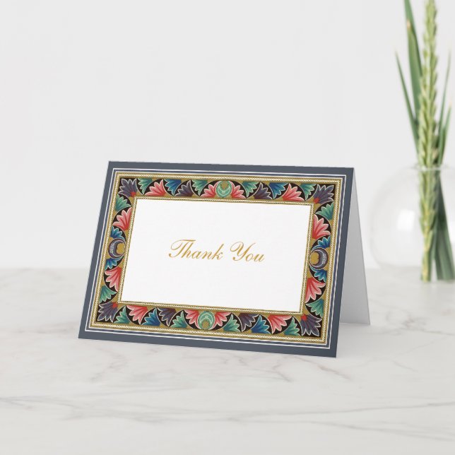 Arabic Floral Thank You Card (Front)