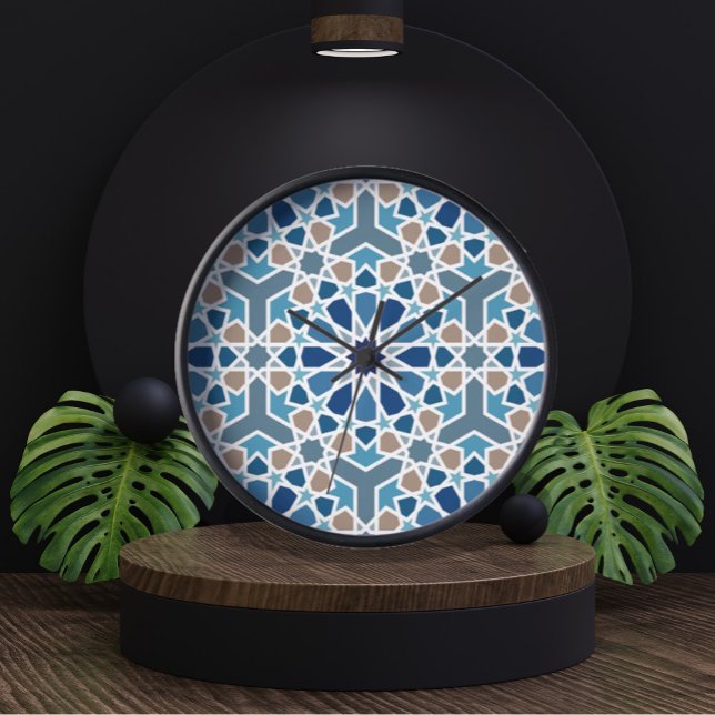 Arabic Geometric Design Pattern Clock (Arabic Geometric Design Pattern Wall Clock)
