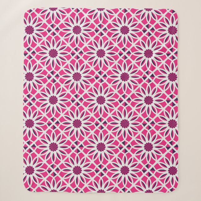Arabic geometric ornament: seamless texture. sherpa blanket (Front)