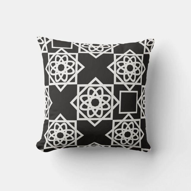 Arabic geometric pattern. Art decor. Islam. Flower Cushion (Front)