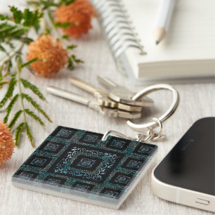 Arabic Letters square Key Ring