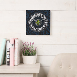 Arabic letters square wall clock
