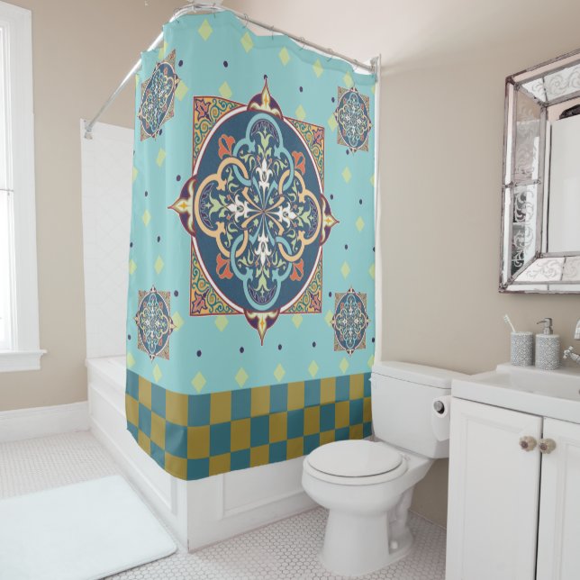 Arabic Pattern - Shower Curtain (In Situ)