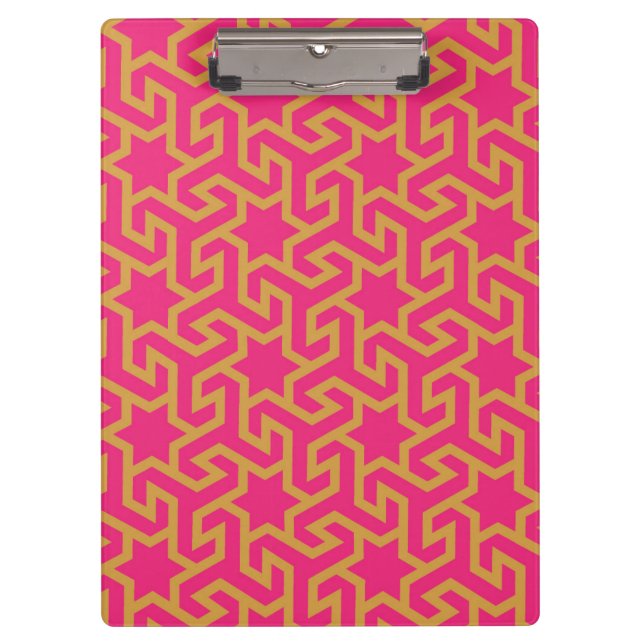 Arabic Star Shaped Pattern Clipboard (Front)