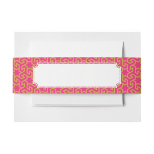 Arabic Star Shaped Pattern Invitation Belly Band