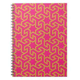 Arabic Star Shaped Pattern Spiral Notebook