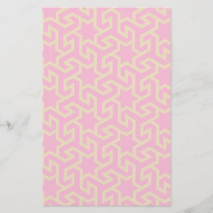 Arabic Star Shaped Pattern Stationery