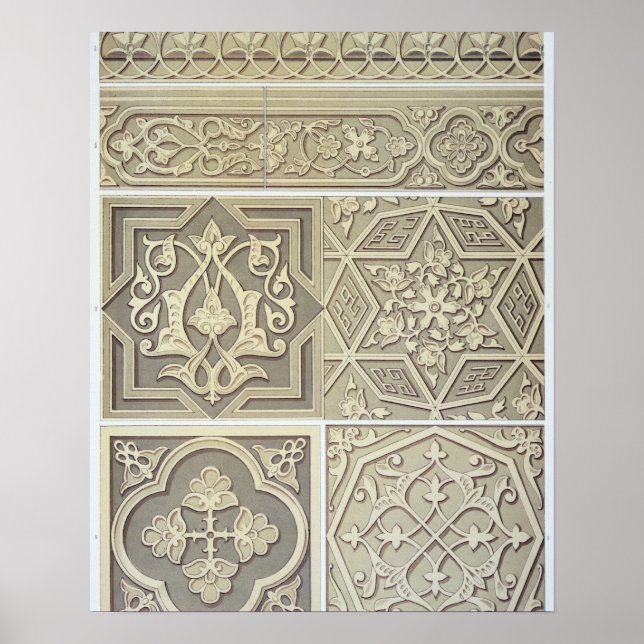 Arabic tile designs (colour litho) poster (Front)
