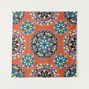 Arabic tile, vintage patchwork pattern. tapestry