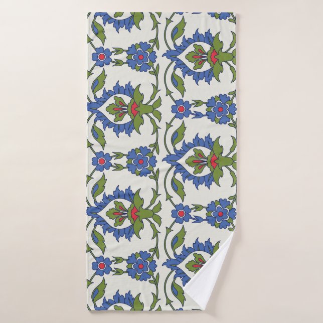 Arabic Traditional: Iznik Tile Seamless. Bath Towel (Bath Towel)
