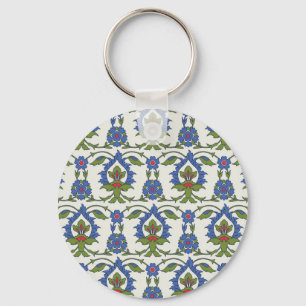 Arabic Traditional: Iznik Tile Seamless. Key Ring