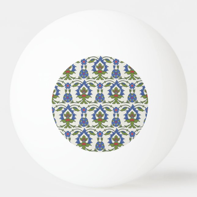 Arabic Traditional: Iznik Tile Seamless. Ping Pong Ball (Front)