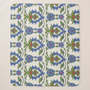 Arabic Traditional: Iznik Tile Seamless. Sherpa Blanket