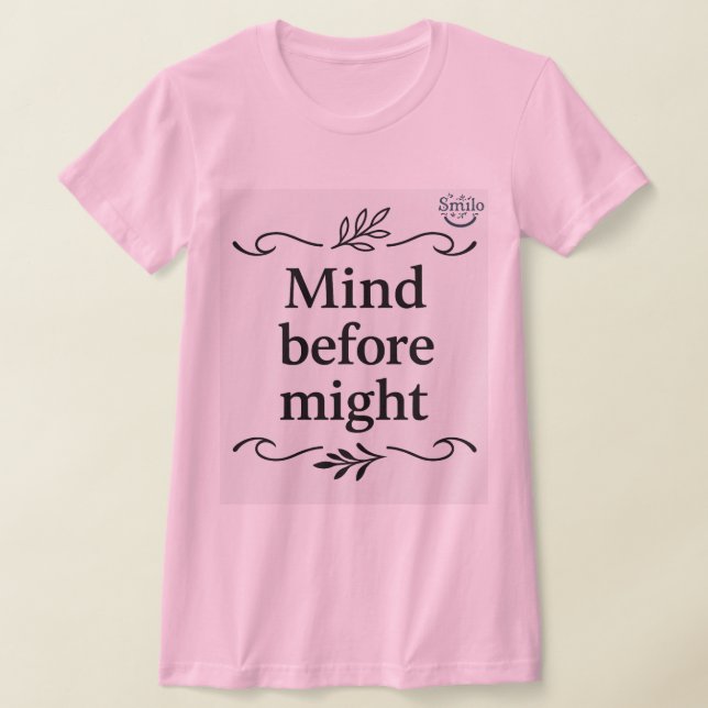 Arabic Wisdom Tee-Mind before might 'Women's' T-Shirt (Laydown)