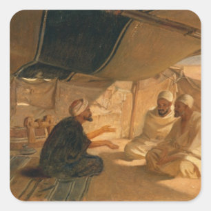 Arabs in the Desert, 1871 Square Sticker
