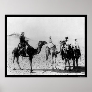 Arabs on Camels in the Sahara Desert 1914 Poster