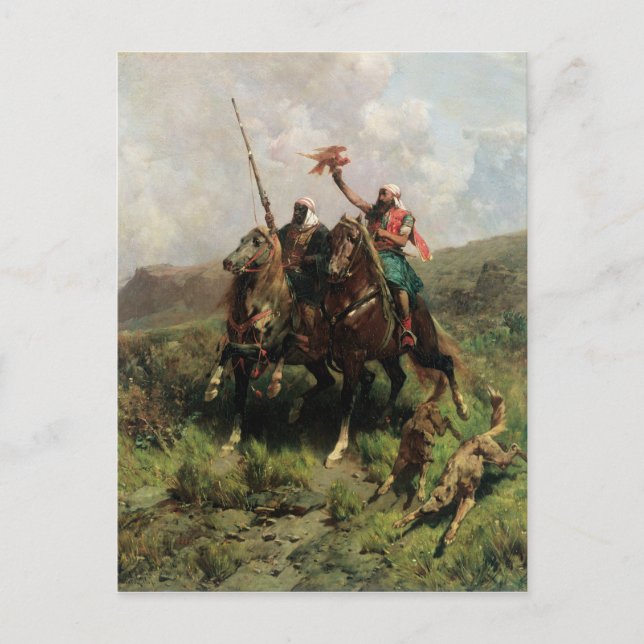 Arabs with a Falcon Postcard (Front)