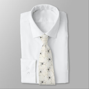 Arachnid Whispers – Halloween Minimalism Tie