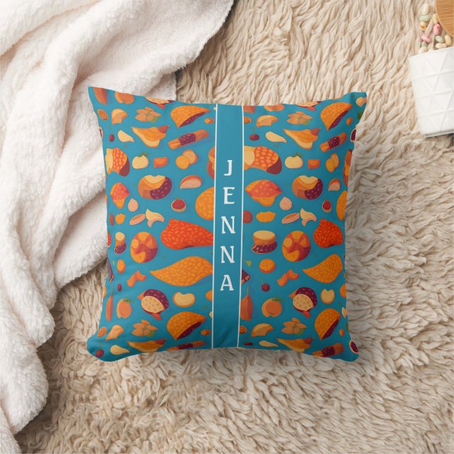 Arafura File Snake Mosaic Colourful Custom Pattern Cushion (Blanket)