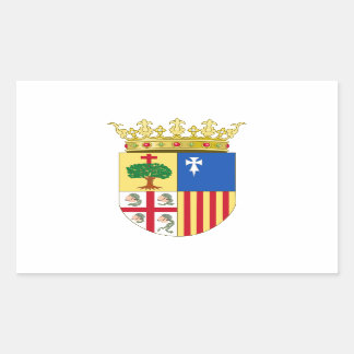 Aragon Coat of Arms (Spain) Rectangular Sticker