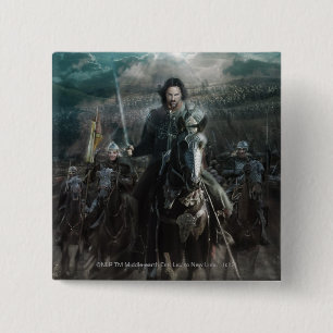 Aragorn Leading on Horse 15 Cm Square Badge