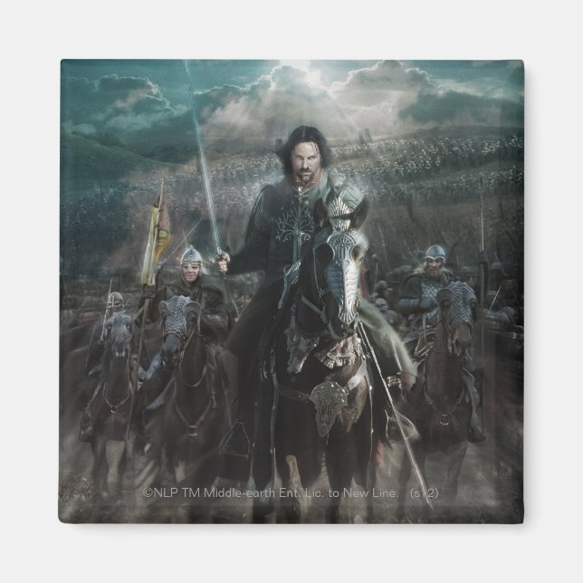Aragorn Leading on Horse Magnet (Front)
