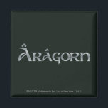 Aragorn logo magnet<br><div class="desc">Lord of the Rings: Return of the King. Aragorn: If by my life or death I can protect you,  I will. You have my sword...  Ride hard,  don't look back.</div>
