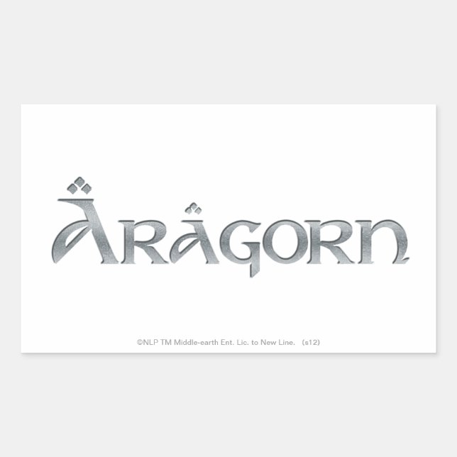 Aragorn logo rectangular sticker (Front)