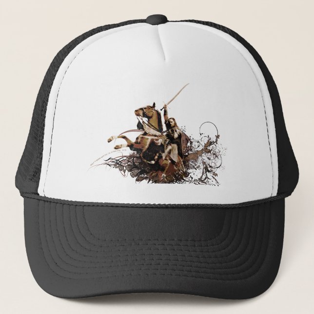 Aragorn Riding a Horse Vector Collage Trucker Hat (Front)