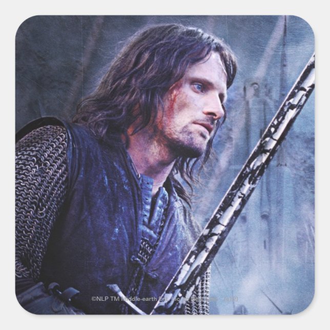 Aragorn with blood square sticker (Front)