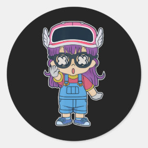 Arale Norimaki Dr Slump Manga Anime Cartoon Lover Classic Round Sticker