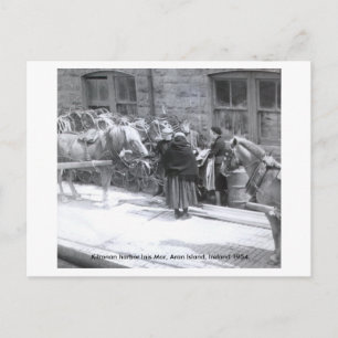 Aran Island Inis Mor, Kilronan Harbour Scene Holiday Postcard