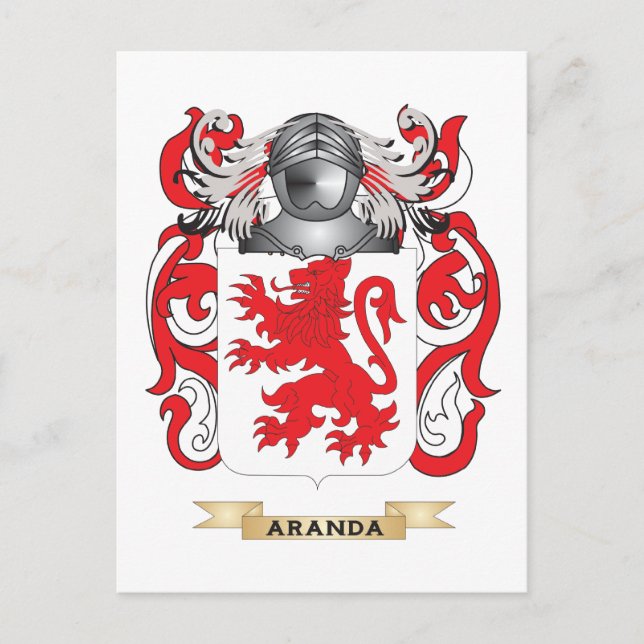 Aranda Coat of Arms (Family Crest) Postcard (Front)