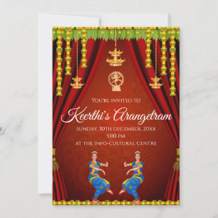 Arangetram invitation & Arangetram ceremony invite