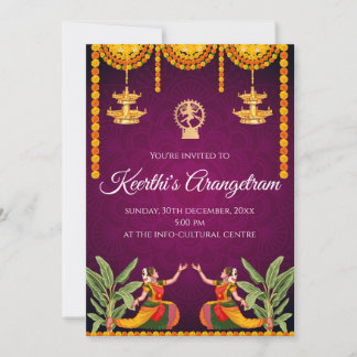 Arangetram invite & Bharatnatyam show Invitation