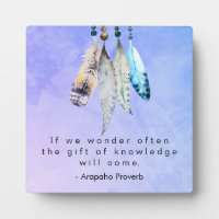 Arapaho Native American Proverb with Feathers