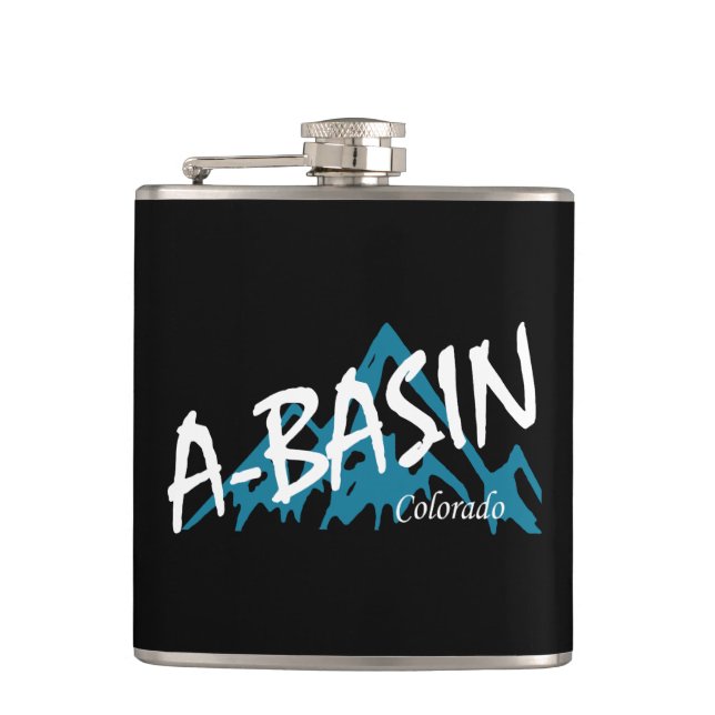Arapahoe Basin Colorado Mountains Hip Flask (Front)