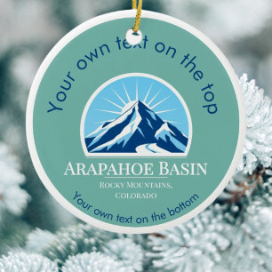 Arapahoe Basin Colorado ski christmas Ceramic Tree Decoration