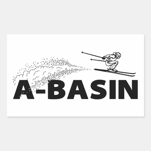 Arapahoe Basin Colorado Ski Jumper Rectangular Sticker (Front)