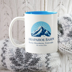 Arapahoe Basin Colorado ski resort souvenir Two-Tone Coffee Mug