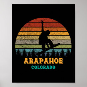 Arapahoe Basin Colorado Vintage Sun Snowboarding S Poster