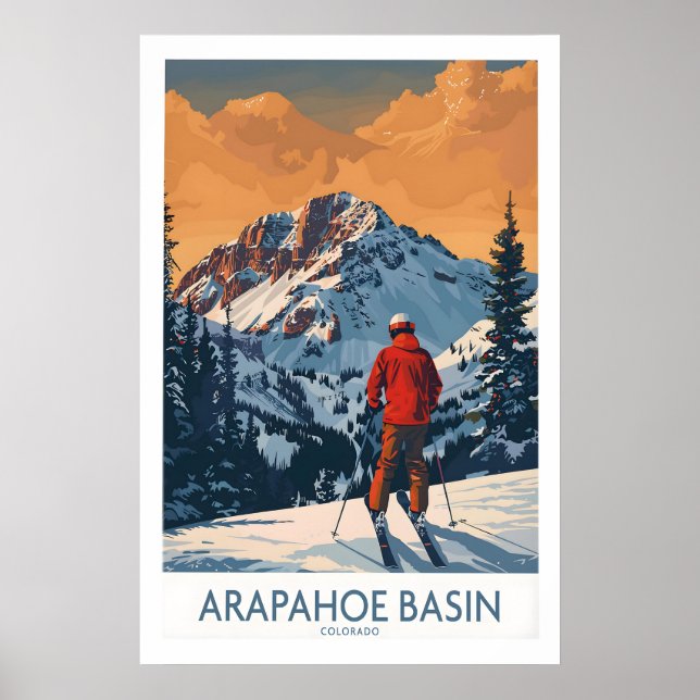 Arapahoe Basin Ski Print - Colorado 1 (Front)